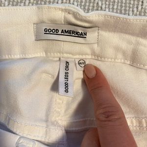 Good American White Skinny Cropped Jeans